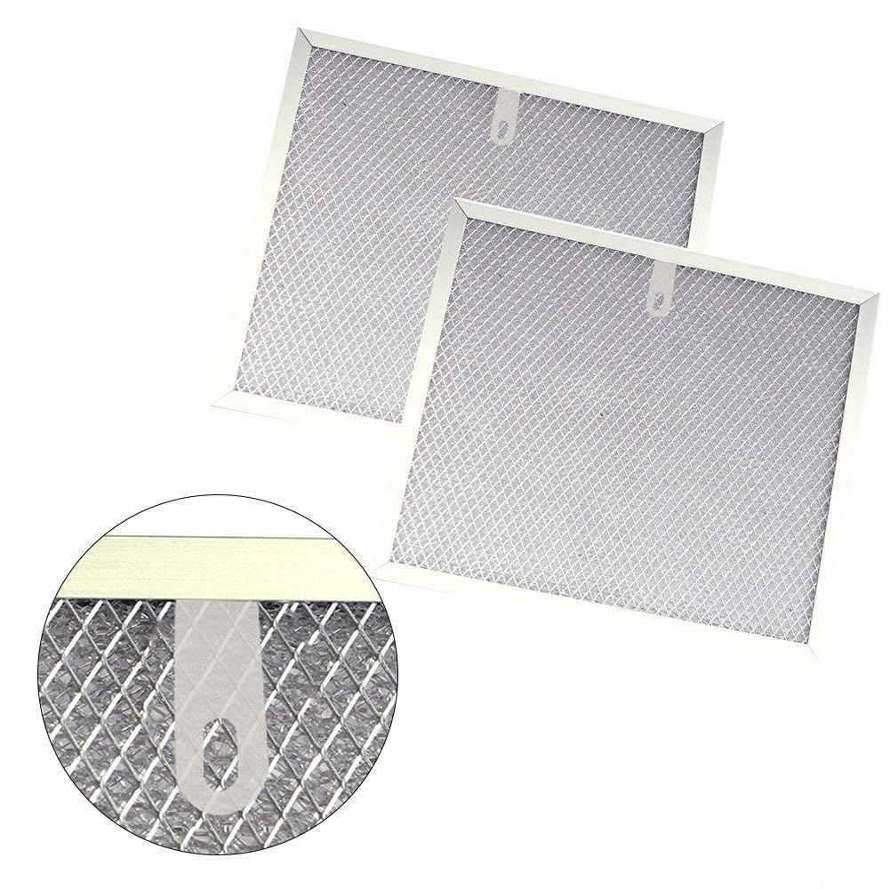 Metalowy filtr przeciwtłuszczowy do okapu kuchenne 2 szt. Filtr aluminiowy do okapów kuchennych serii ACC187, zastępuje WRJ603UW WRJ600UW WRJ600US WRJ600UK RFD602W RFD602S WRJ611US, 315 x 276 mm