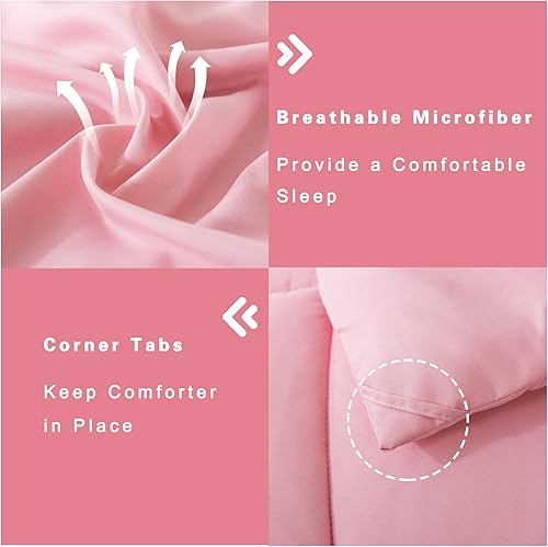 Vista 43 de DOWNCOOL - Juego de edredón y fundas de almohada para cama tamaño Queen, incluye edredón con relleno alternativo y 2 fundas, juego de 3 piezas