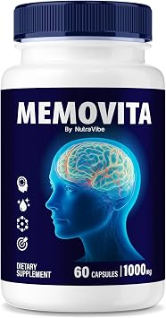 Memovita Capsules Memo Vita Master Formula with Natural Ingredients to Support Focus, Clarity, Concentration & Sharp Memory | Premium, Easy-to-Take Pills, 30 Day Supply 60 Capsules