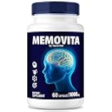 Memovita Capsules – Memo Vita Master Formula with Natural Ingredients to Support Focus, Clarity, Concentration & Sharp Memory | Premium, Easy-to-Take Pills, 30 Day Supply (60 Capsules)