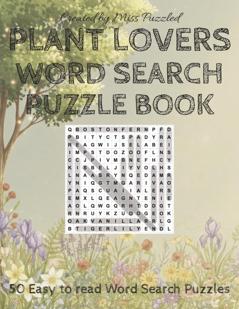 Plant Lovers Word Search Puzzle Book (Miss Puzzled Extraordinary Wood Search Puzzle Books)
