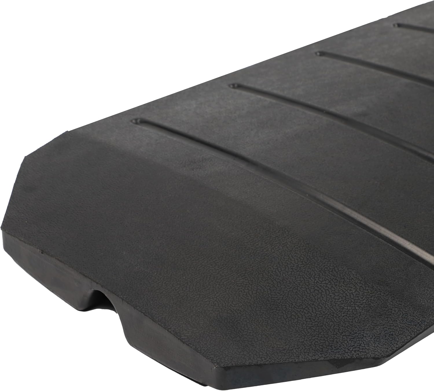 All Black Rubber Driveway Ramps 66139lbs Capacity Low Profile Car Threshold Ramp Curbside Bridge Ramps for Loading Dock, Garage, Sidewalk, Truck, Scooter, Motorcycle & Wheelchair 2 Pack