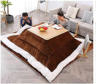 Kotatsu Heater Japanese-Style Stove Futon Set | Winter Heating Table Folding Tatami Comfortable Carpet | Hanging Heater Heating Table for Cozy Warmth80x80cm