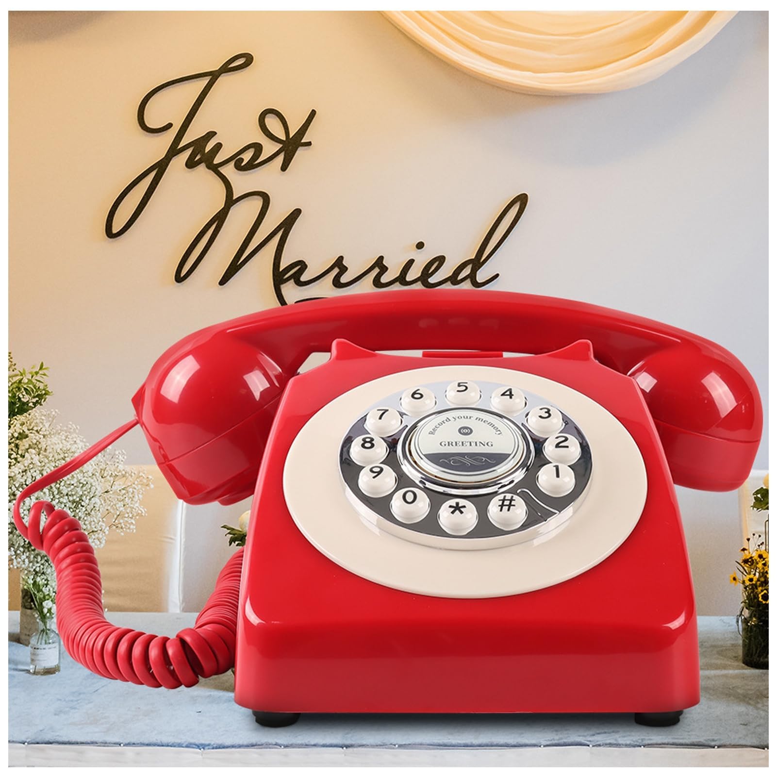 Registrazione Audio Del Libro Degli Ospiti Segreteria Telefonica Personalizzata Alla Moda Con Audio Libro Degli Ospiti Telefono Per Matrimoni Per Matrimoni Feste Compleanni Noleggi Registrazi(Color:C)