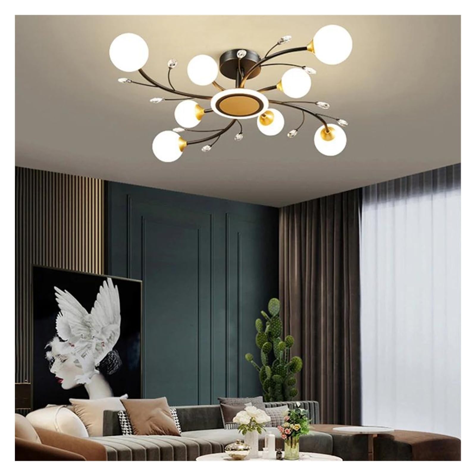 Lustre LED Nordique et lampes suspendues d'intérieur pour salon et cuisine