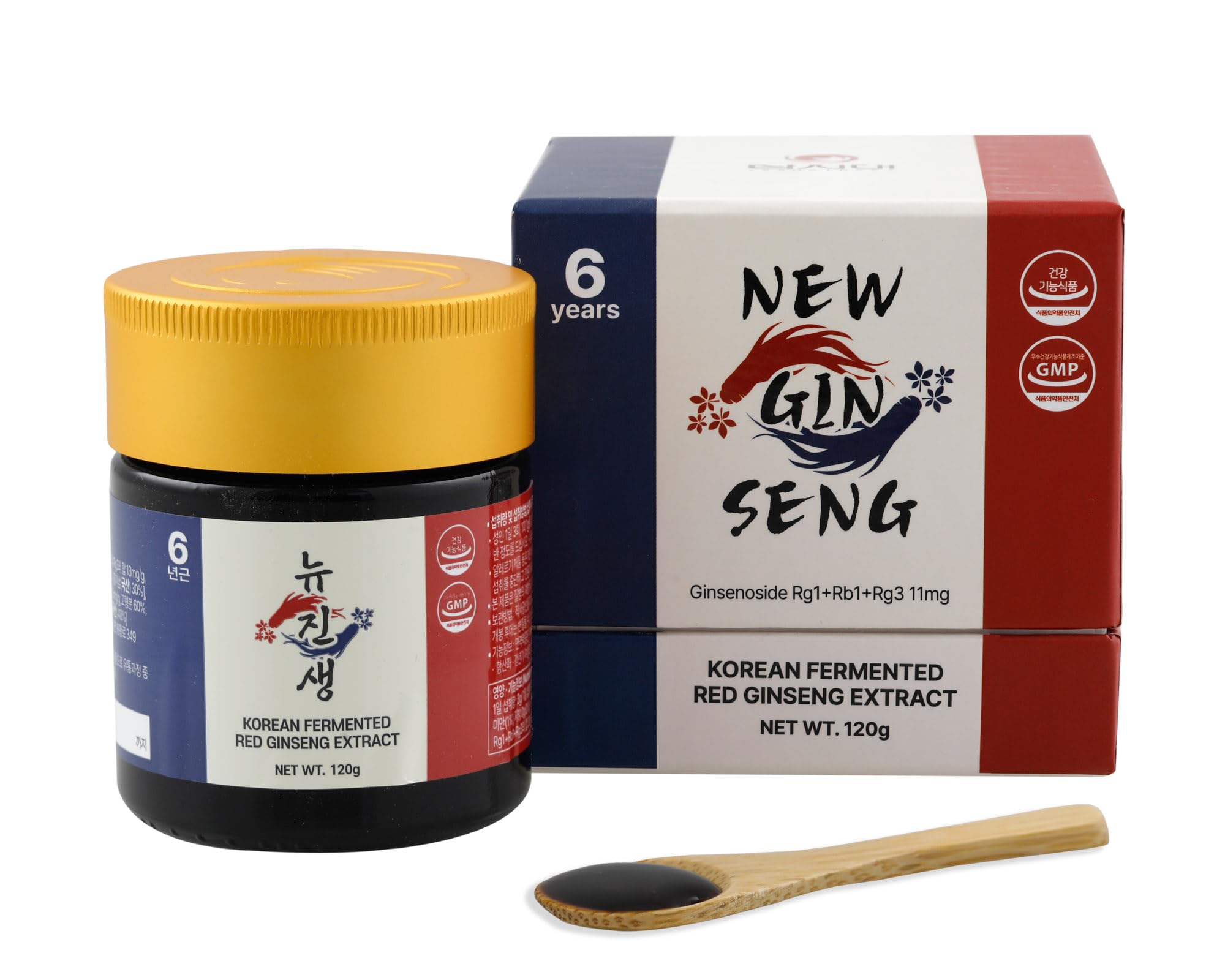 SAMSIDAE – New Ginseng Rouge Coréen Fermenté, Extrait Concentré 120g, Double Formule Innovante (Classique + Fermenté), Racines de 6 ans, Haute Teneur en Ginsénosides 11 mg/g, Cure de 4 mois
