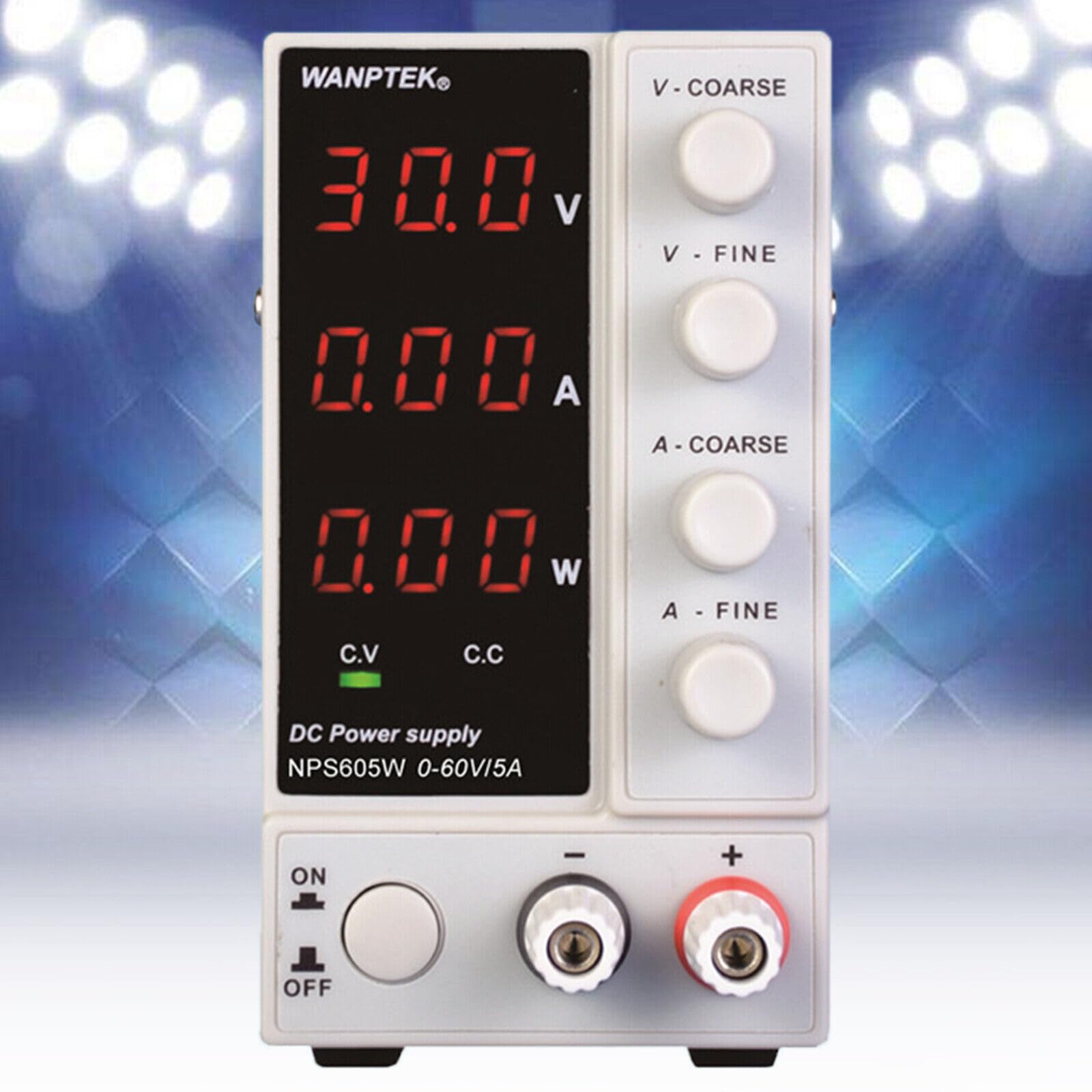 Labornetzteil (0-60V,0-5A), Verstellbares,DC Regelbar Netzgerät mit 4-stelliger LED-Anzeige, 300W-NPS605W