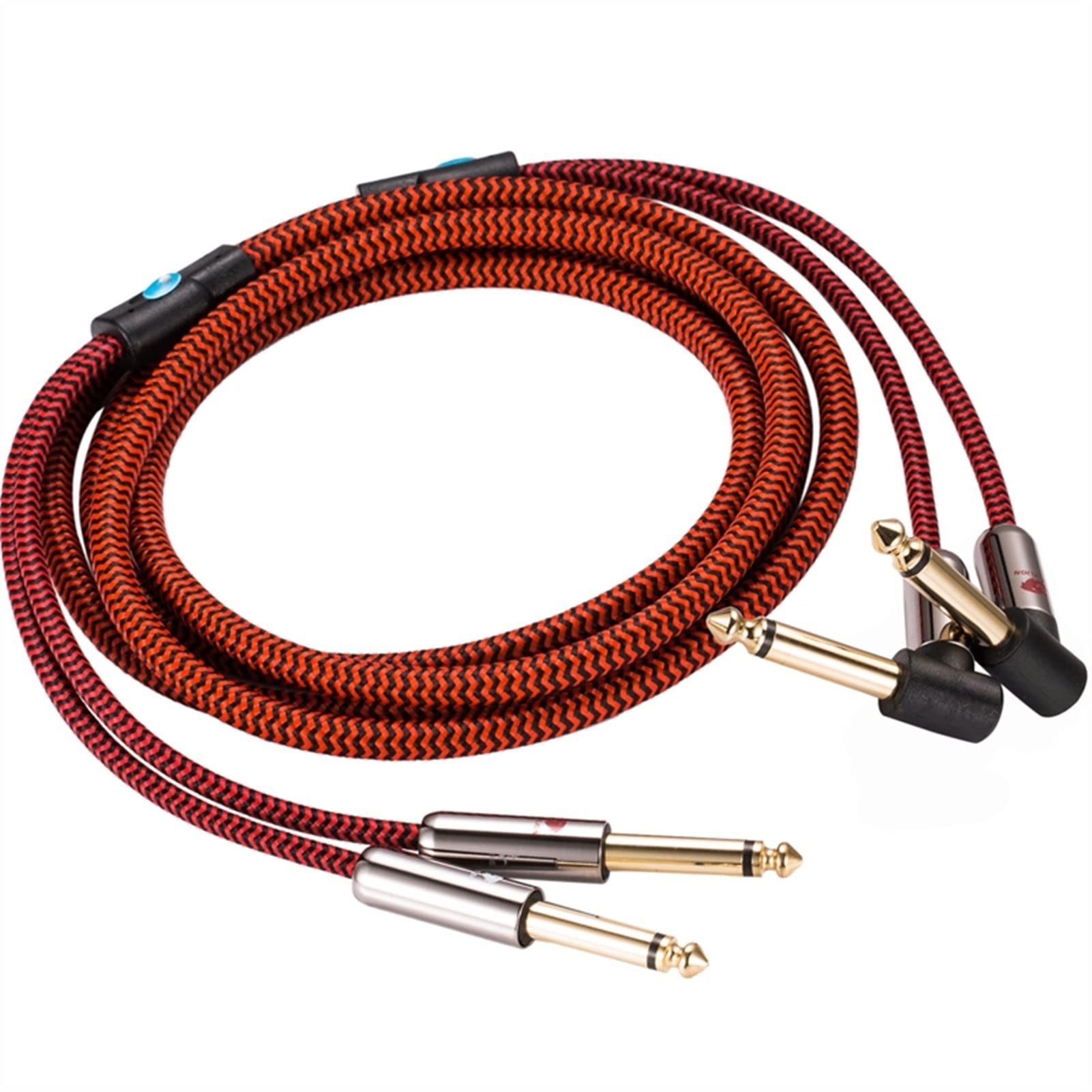 Gitarren instrumentenkabel 1/4 Zoll Ausgang Kabel Dual 6,35mm Für Verstärker Sound Mixer Elektronisches Organ Guitar-Kabel (Color : 1.5meter)