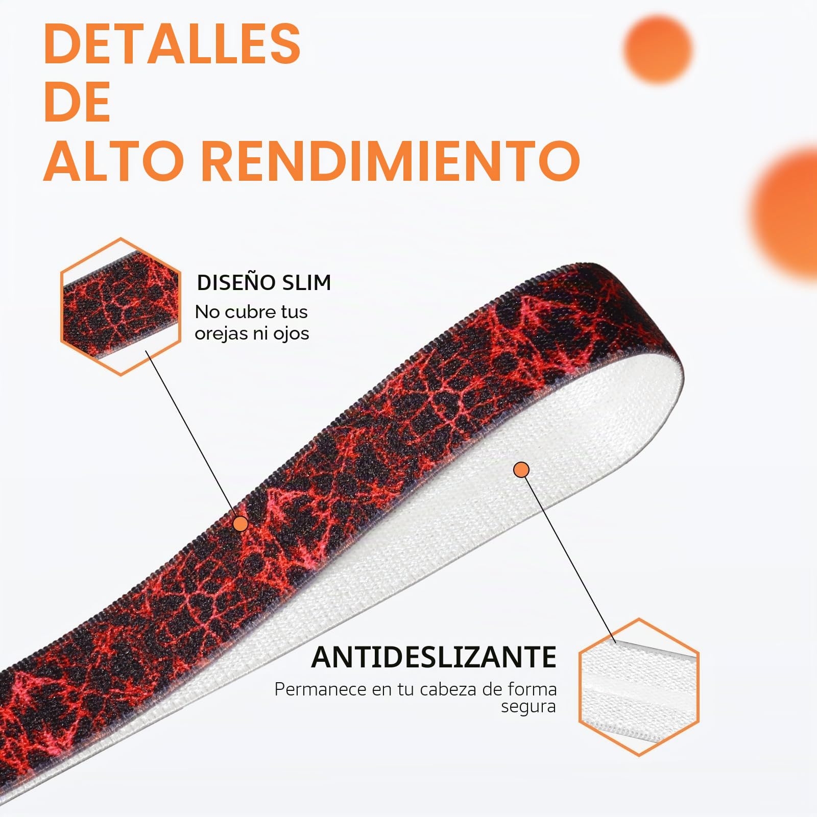 Blooms Diadema Deportiva Elástico Antideslizante, 5 Piezas Cintas Pelo Mujer Hombre y Niños Diadema Cintas Pelo Deportivas para Yoga Jogging Correr Futbol