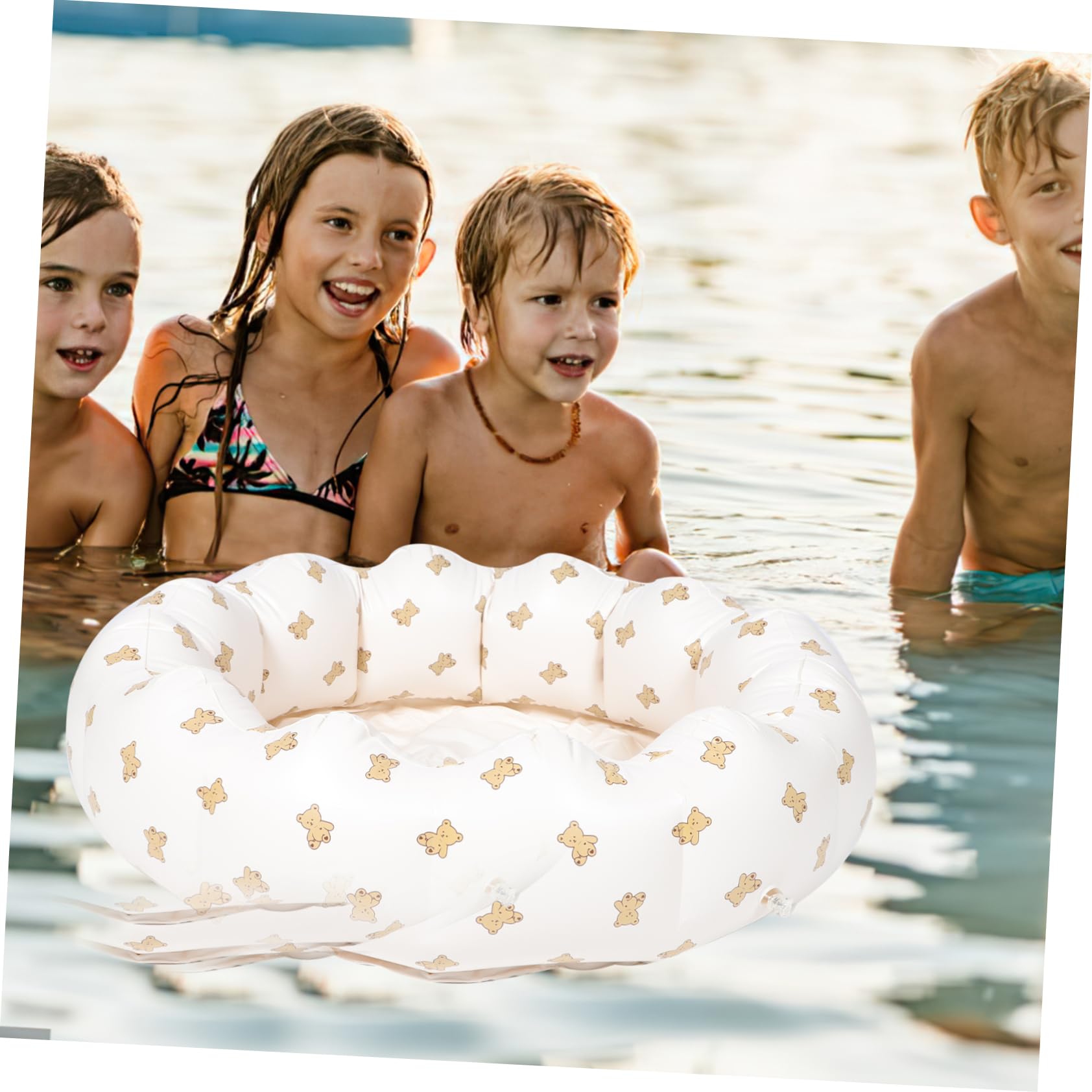CLISPEED Piscina Inflable para Bebés Pequeño De Pétalos Piscina Inflable De Baño Redonda para Bebés