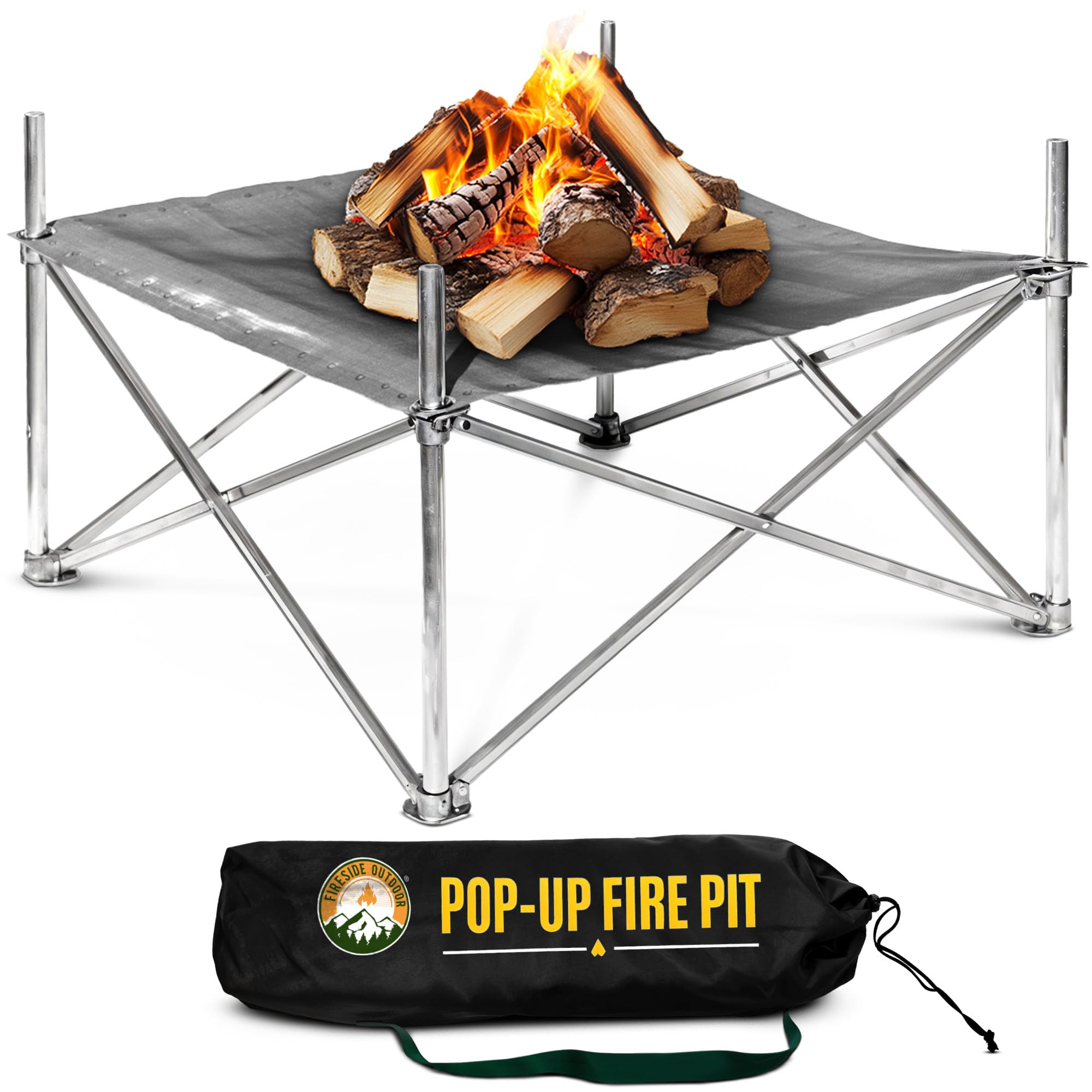 Portable Outdoor Fire Pit and BBQ Grill | Packs Down Smaller than a Tent