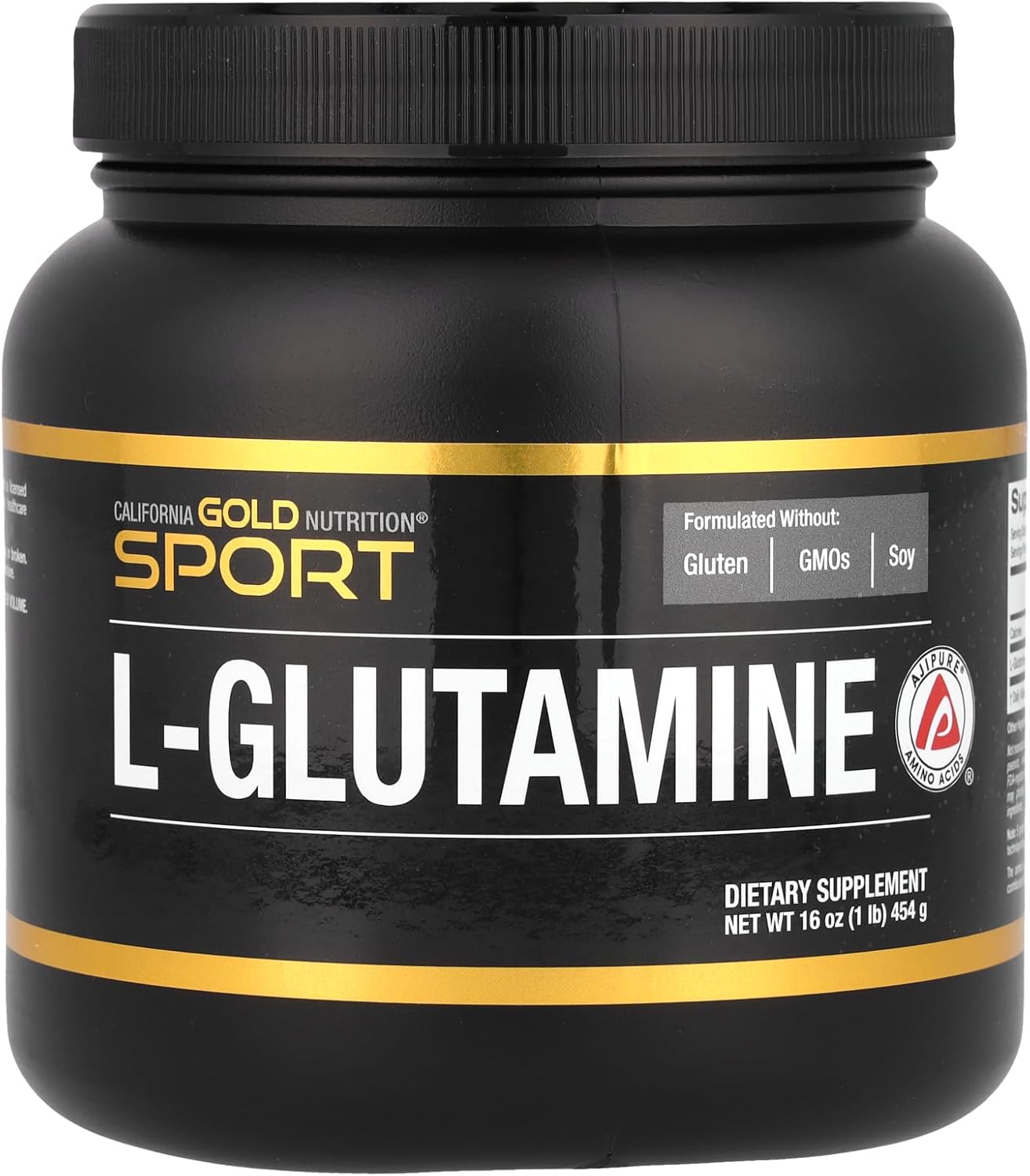 L Glutamine Powder, 100% Pure Pharmaceutical Grade, Supports Muscular Endurance & Post Workout Recovery, Supports Protein Synthesis & Intestinal Health, Free-Form Powder, 5g per Serving, 16 oz (454 g)
