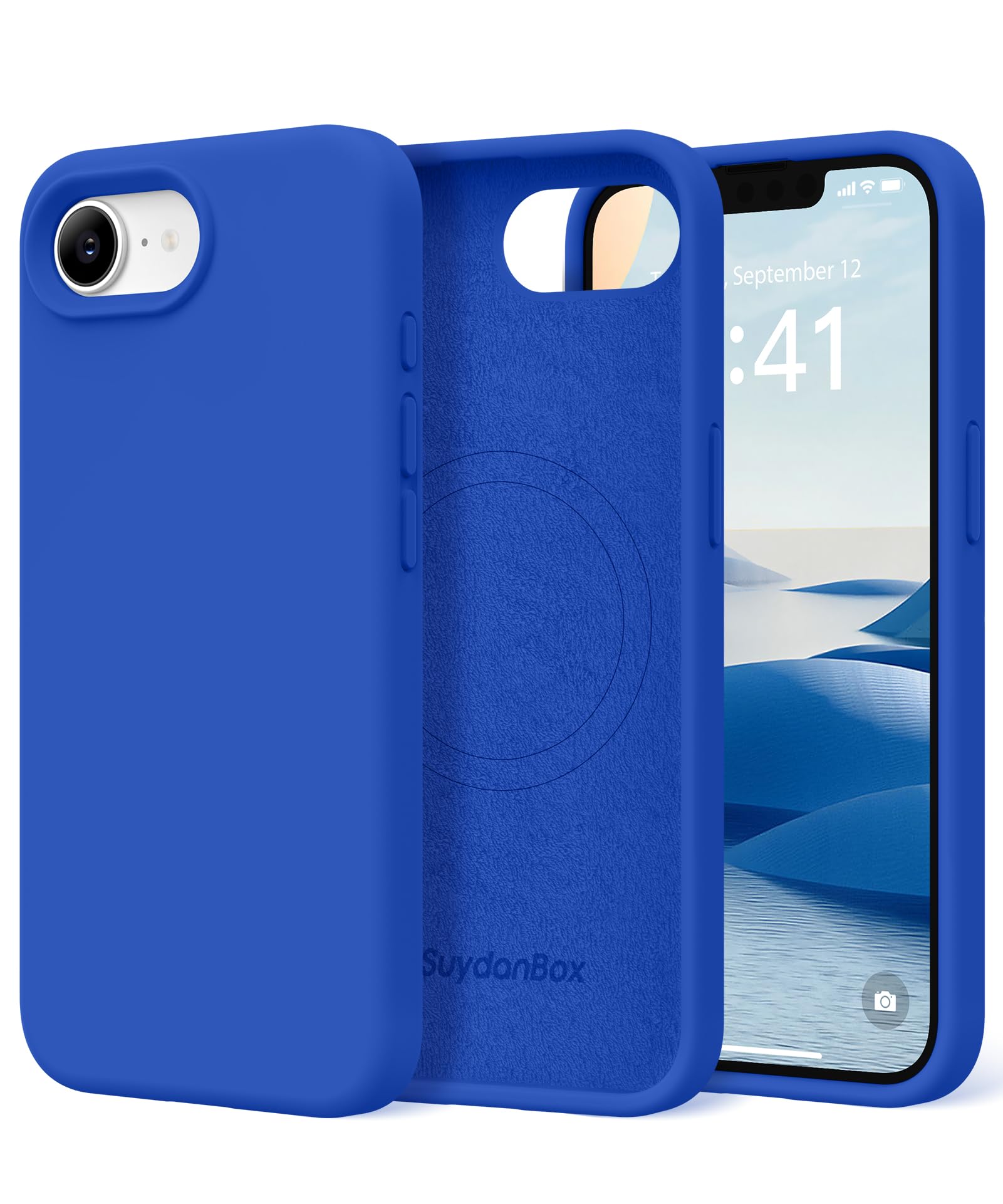 Magnetic for iPhone 17e/iPhone 16e Case Silicone Klein Blue