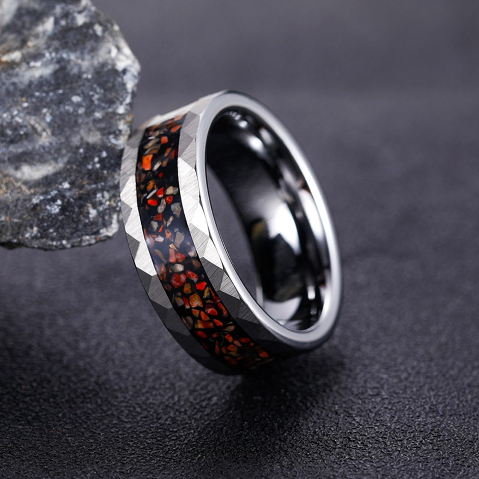 Anillo Alianza Hombre 8 mm, Anillos Personalizados Tungsteno Talla 14 a 27