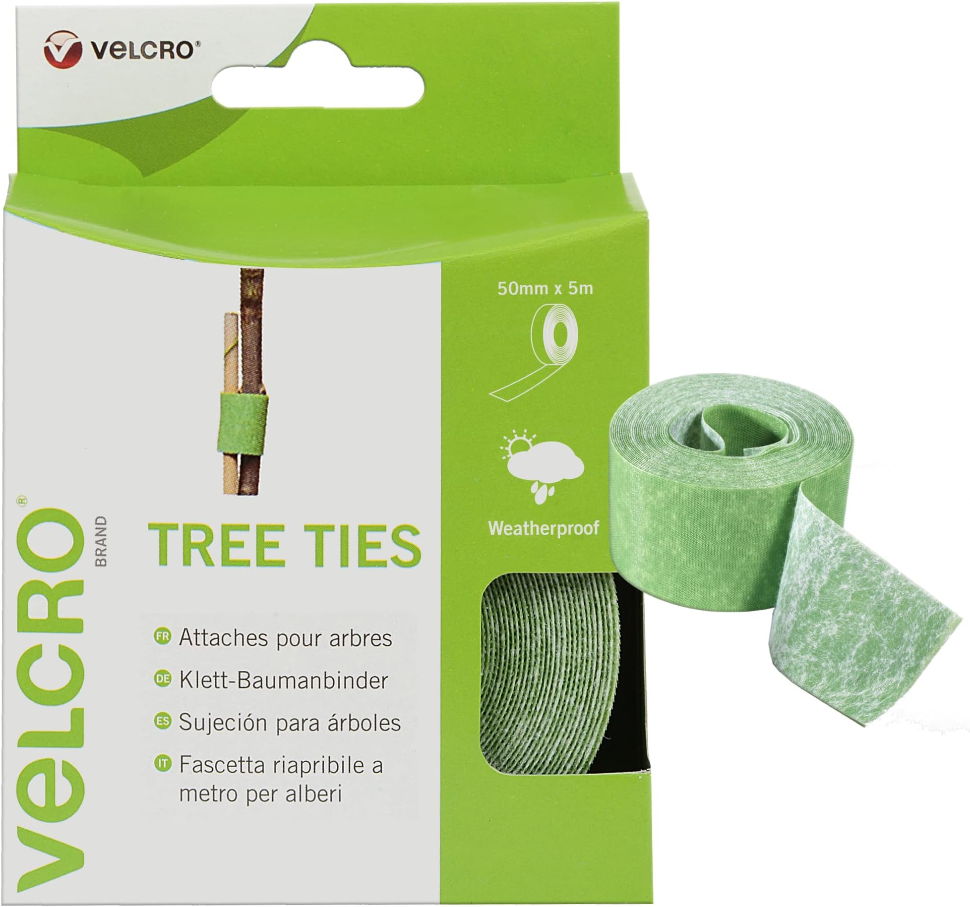 VEL-EC60201 Tree Ties, 50mm x 5m - Green