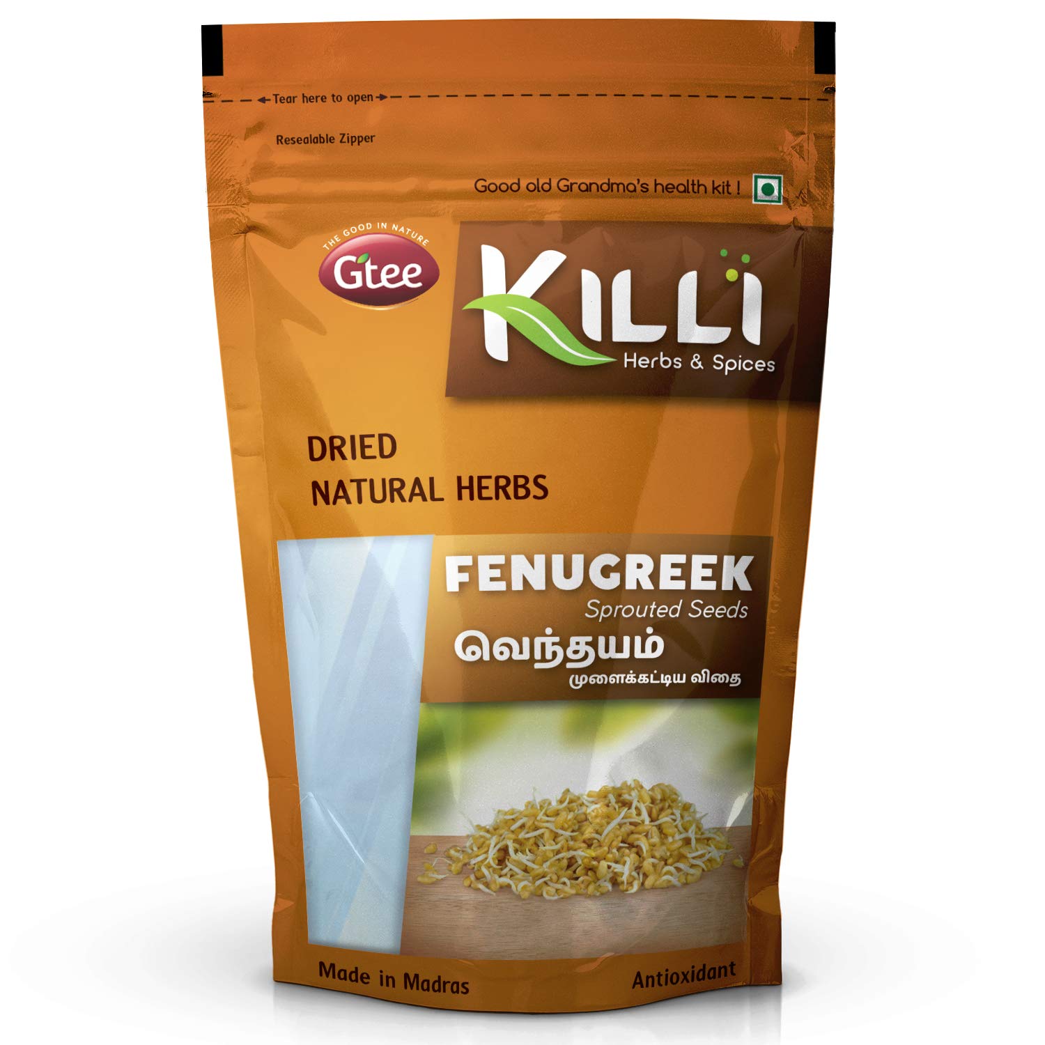KILLI Sprouted Fenugreek | Vendhayam | Methi | Uluva | Menthulu | Menthya Seeds, 100 grams (B07MJTQTTL) Amazon Price History, Amazon Price Tracker