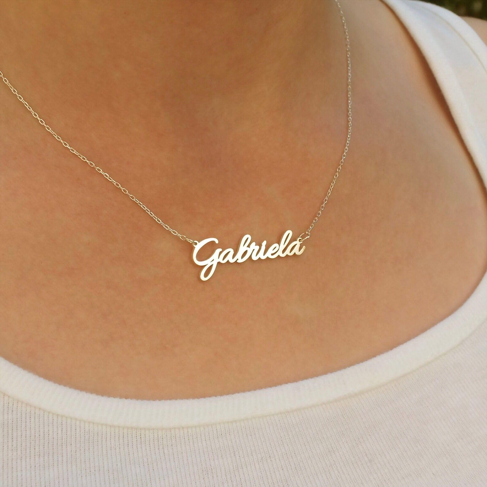 Oro collana con nome personalizzato gioiello damigella delicato gioiello per donne compleanno Natale