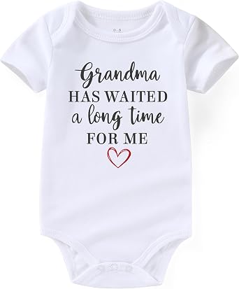 promoted to grandma has waited a long time for me baby pregnancy announcement gender neutral baby clothes