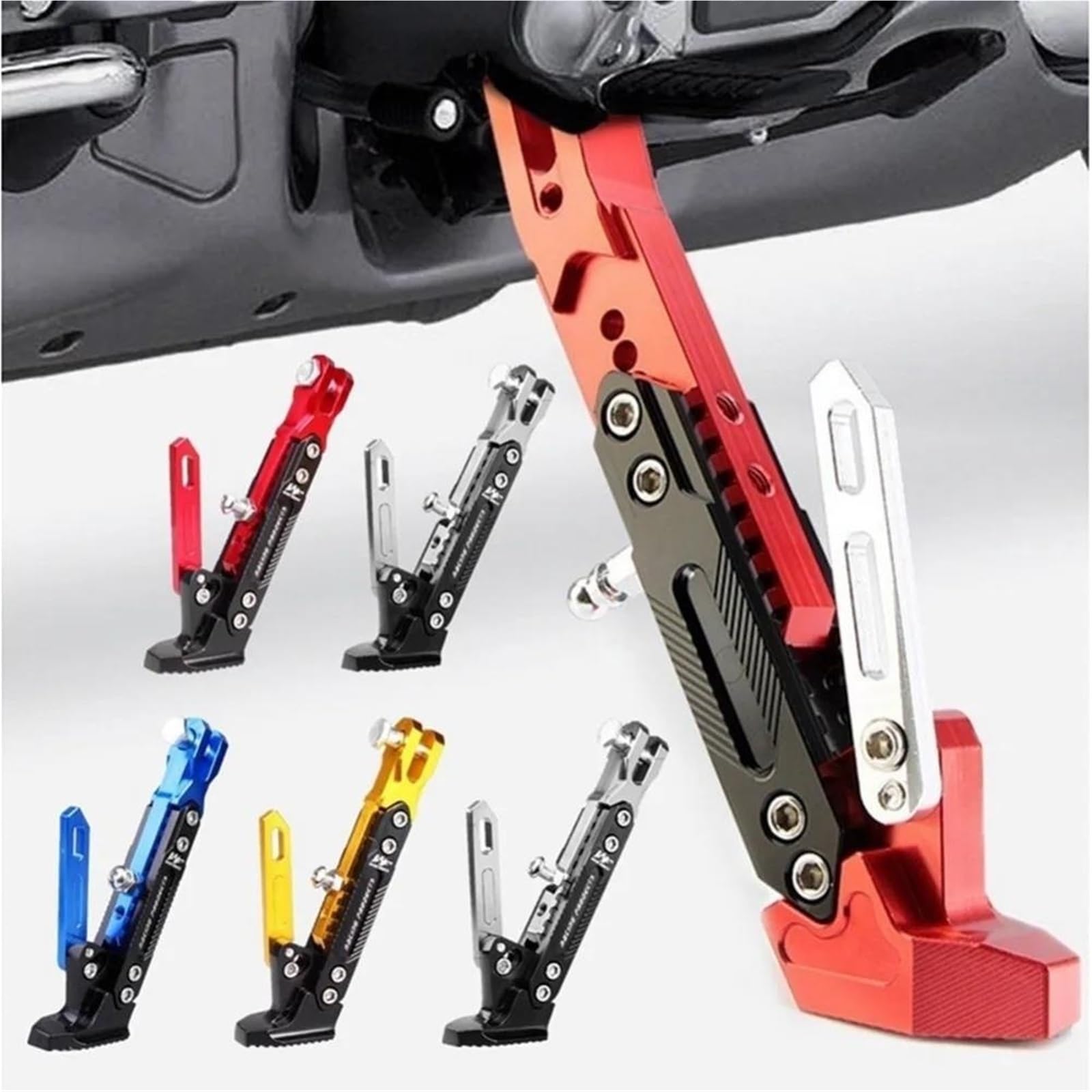Cavalletto Alza Ruota Per Moto, Supporto Laterale Per SUZUKI, Per Burgman 400, SJ410, SV1000, Katana 750, GSXR1000 K7 Cavalletto Laterale Moto(Yellow)
