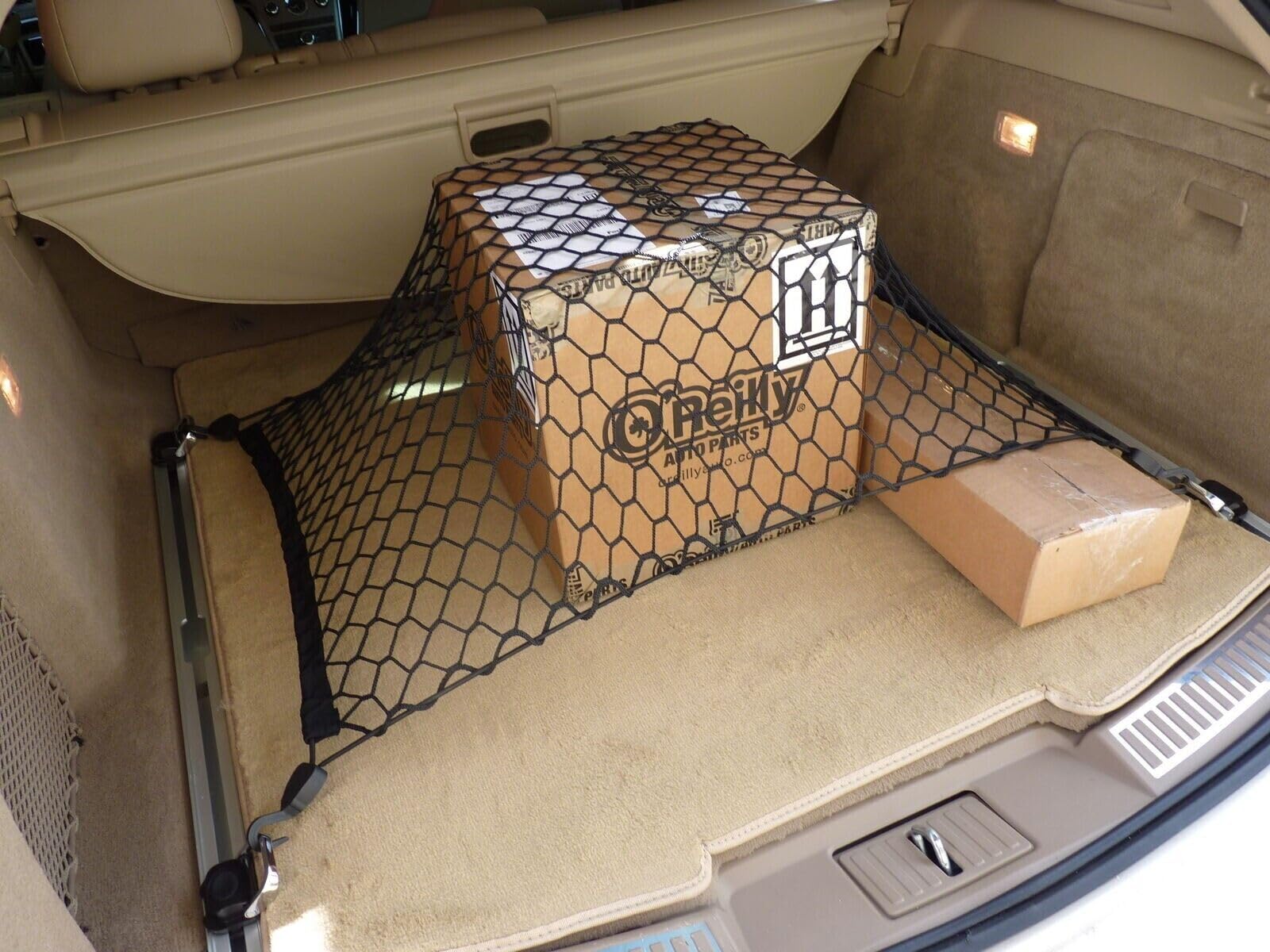 Cadillac CTS Trunk Organizer Net (2010-2014 Models) - Heavy Duty Mesh Cargo Keeper For Station Wagons
