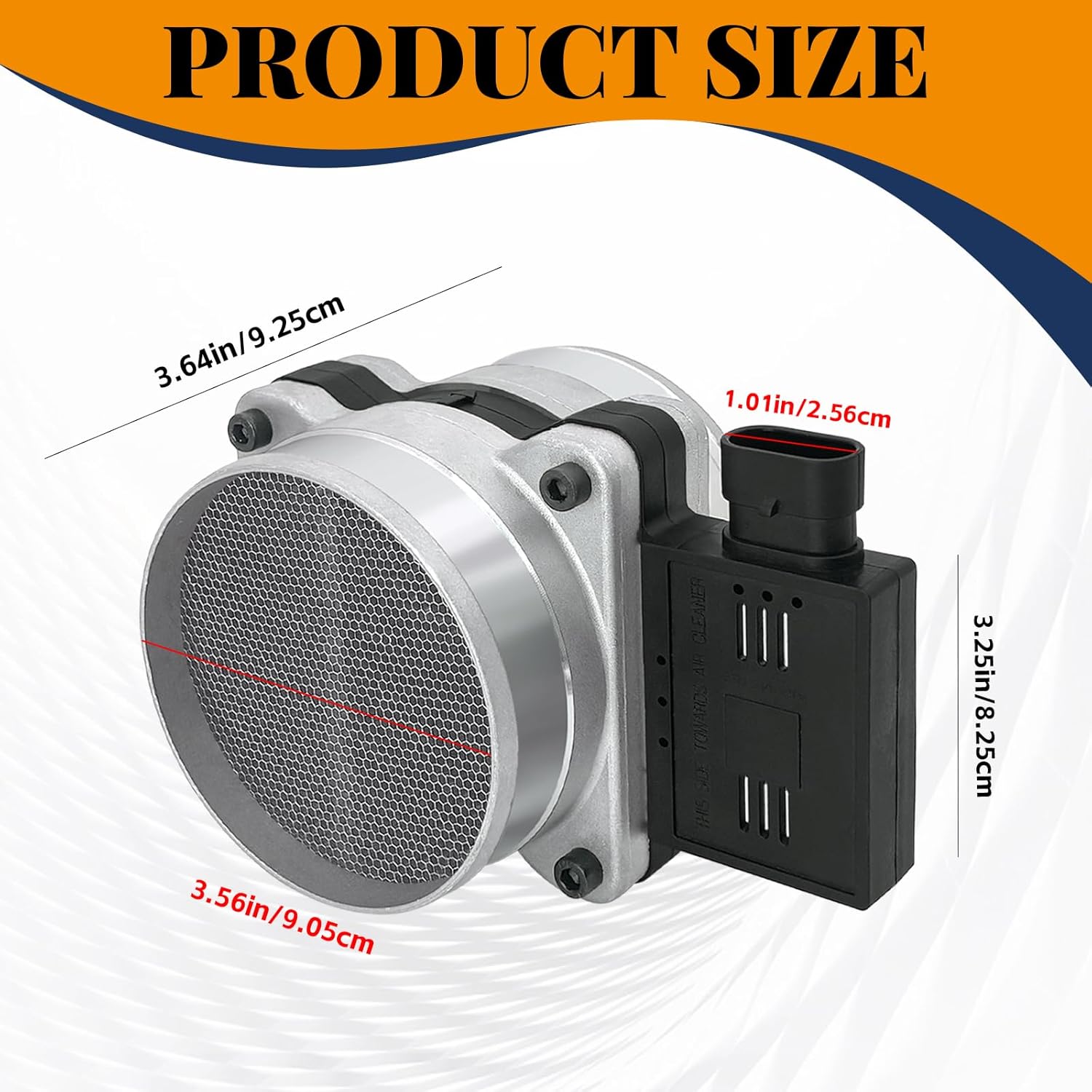 Mass Air Flow Sensor MAF Sensor 25180303 Compatible with Chevy Impala 1994-2005, Malibu 1997-2003 & GMC Jimmy 1996-2002 & Oldsmobile, Isuzu, Pontiac