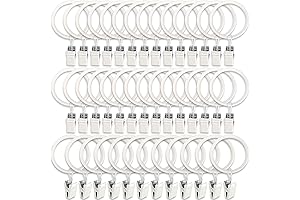 40-Pack White Metal Curtain Clips