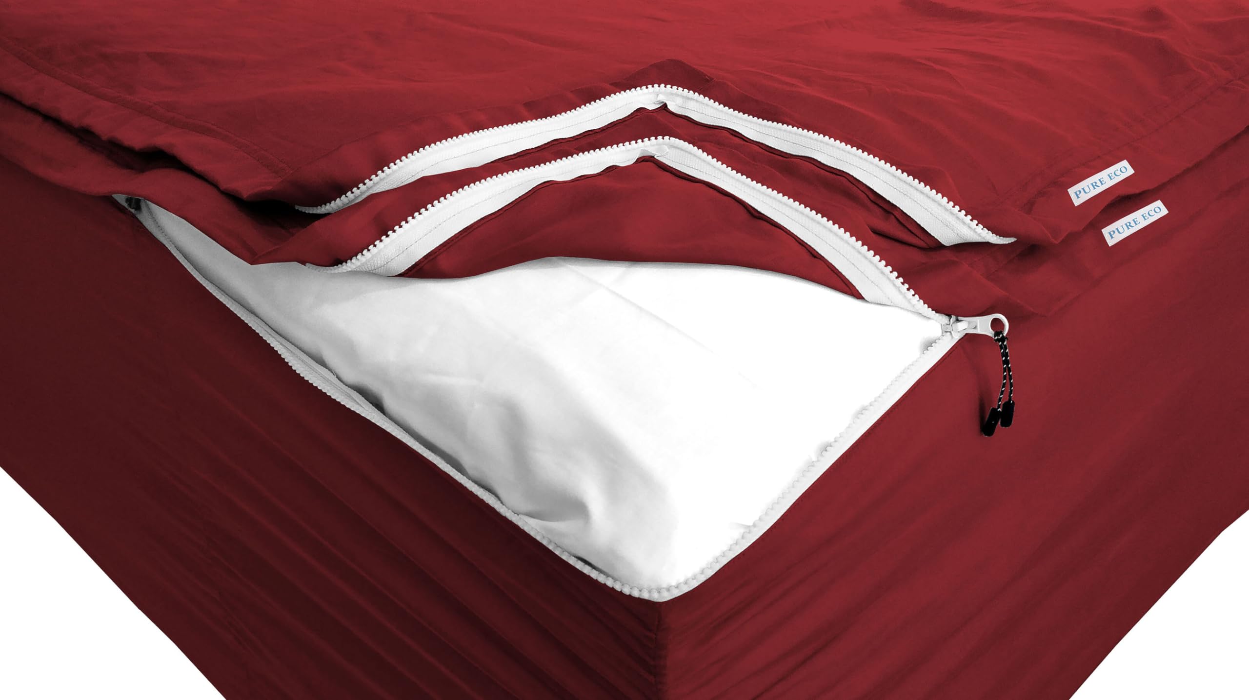 Fitted Sheet Zipper - Includes 2 Zip-On Sheets & 1 Fitted Sheet Base -16” Inch Deep Pockets (72X84) Cal King Size Zipper Fitted Sheets - Soft Cotton