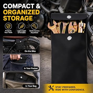 10PCS Upgraded Motorcycle Tool Kit Set with Storage Bag