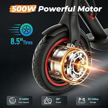 Electric Scooter - Electric Scooter Adults, 1000W/500W Motor, 10''/8.5'' Tires, 28/23/21 Miles, APP Control, Dual Brake, Long Range Electric Scooter for Gift