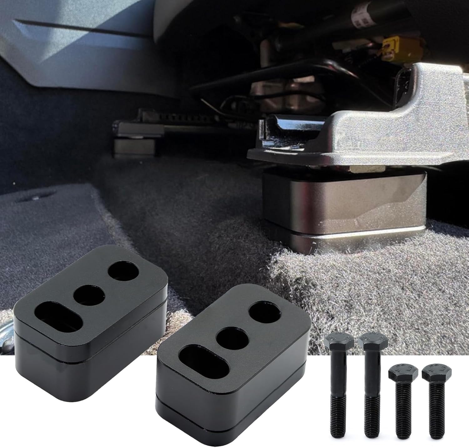 ASTROSYNC Front Seat Spacers Block Kit Adjustable 2PCS Fit For Toyota Tundra 3rd Gen 2022 2023 2024 2025 Seat Recline Lift Kit Rear of Front Seat Riser