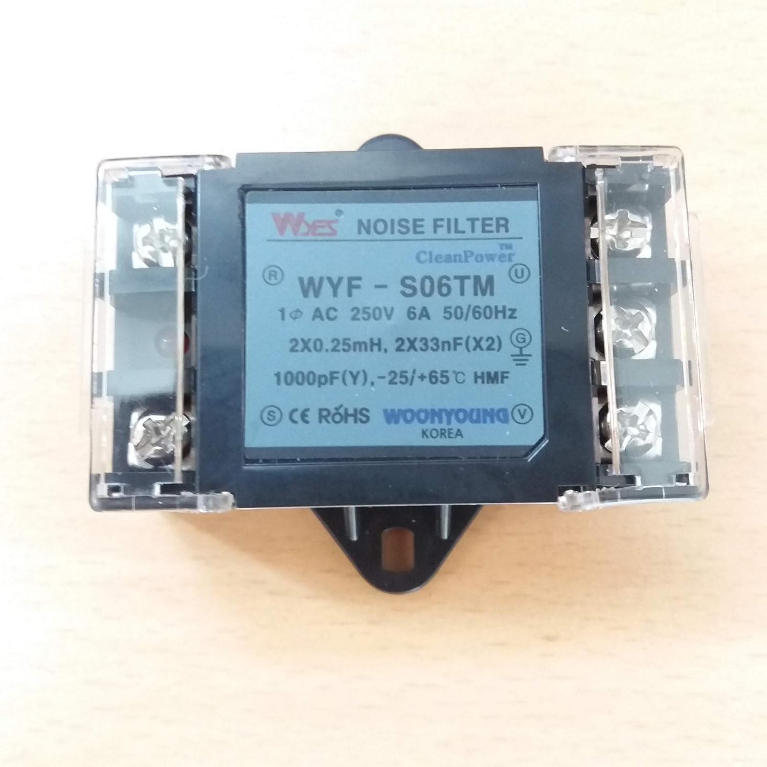 WYF-S06TM WYFS06TM 250V 6A 1Phase Noise Filter 150KHz~30MHz