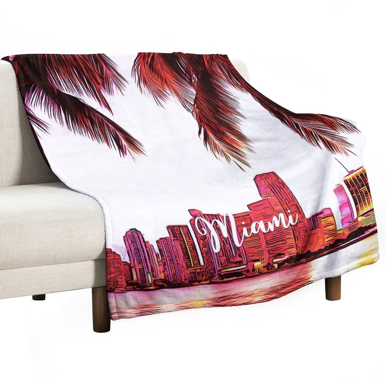 Couverture polaire pour lit adulte plaid surdimensionné doux Miami