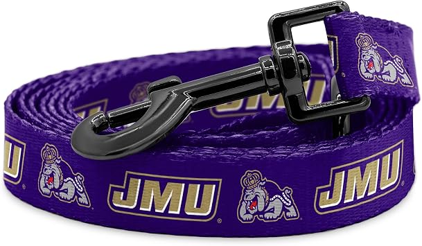 James Madison Dukes Officially Licensed 6 Foot Dog Leash | Great Gift for Fans | for Pets