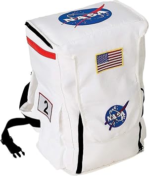 Aeromax Jr Astronaut Costume Space Backpack, White, One Size