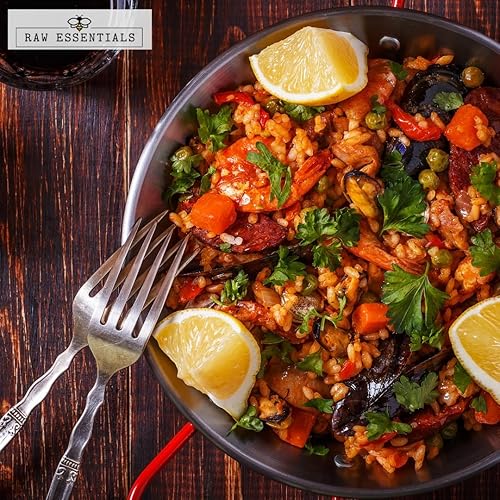 Miniatura 7 de Raw Essentials Condimento de azafrán, terroso y dulce, delicioso en paella, risotto y guisos, condimento lujoso sin OMG, sin gluten, paleo y vegano,