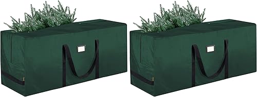 Miniatura 9 de BALEINE Bolsa de almacenamiento para árbol de Navidad de 9 pies, bolsa para árbol de Navidad artificial extragrande resistente con asas reforzadas