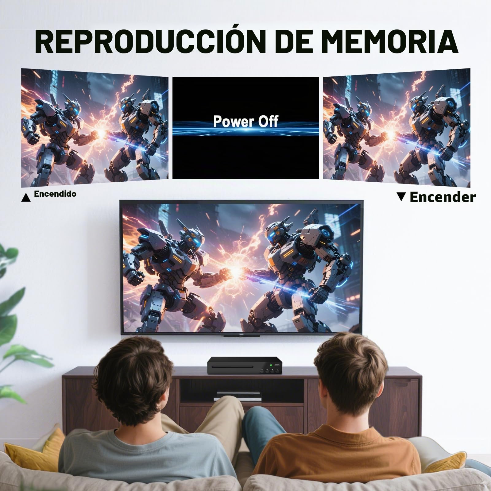 Reproductor DVD Compacto con Puerto HDMI, Reproductor DVD Doméstico Full HD 1080P para Televisión, Compatible con Sistema NTSC/PAL, Puerto USB Integrado, Compatible con Televisor Inteligente/Audio