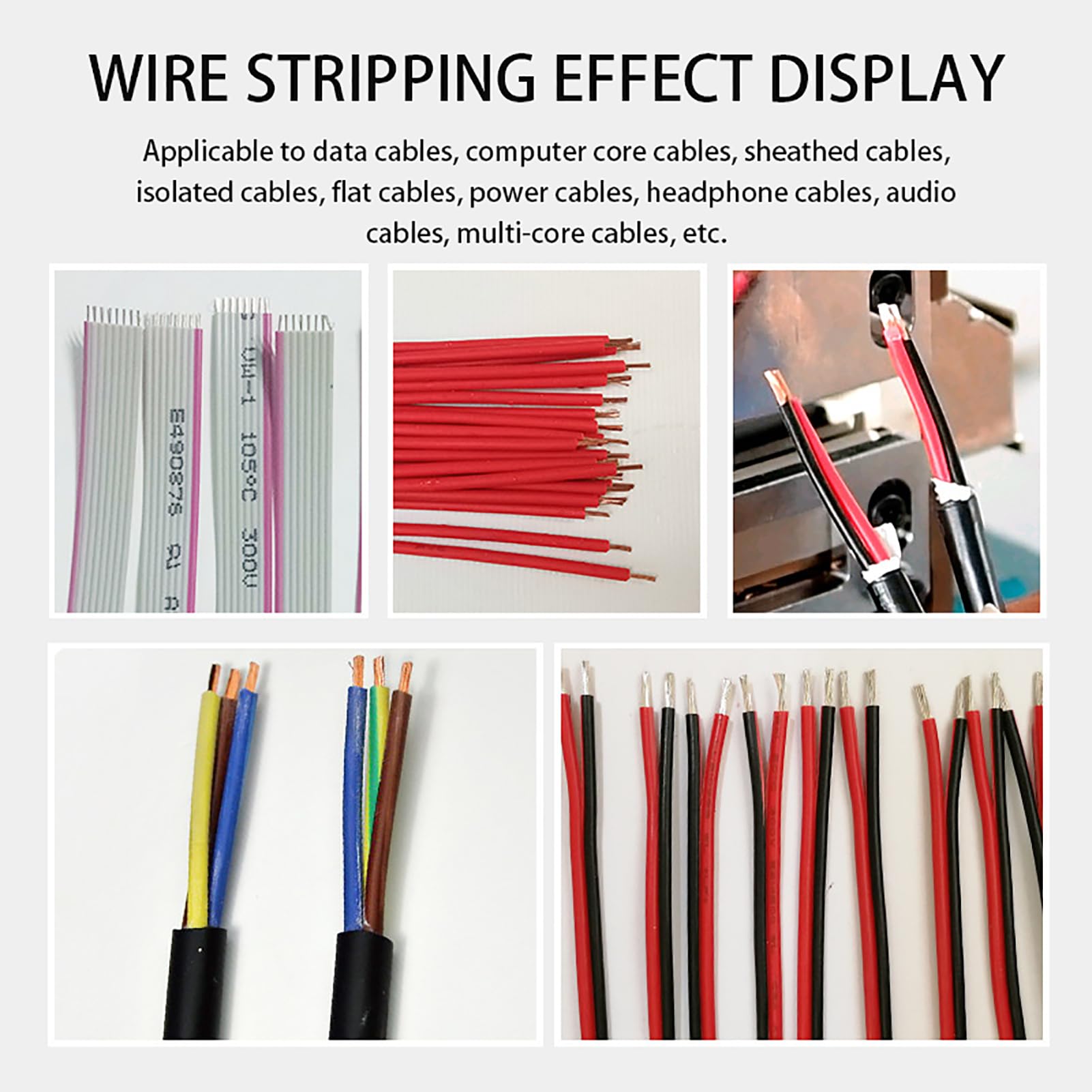 Máquina pelacables automática, pelado neumático de varios núcleos para reciclaje de alambre de cobre, diseño vertical eficiente para procesar los cables sobrantes fácilmente