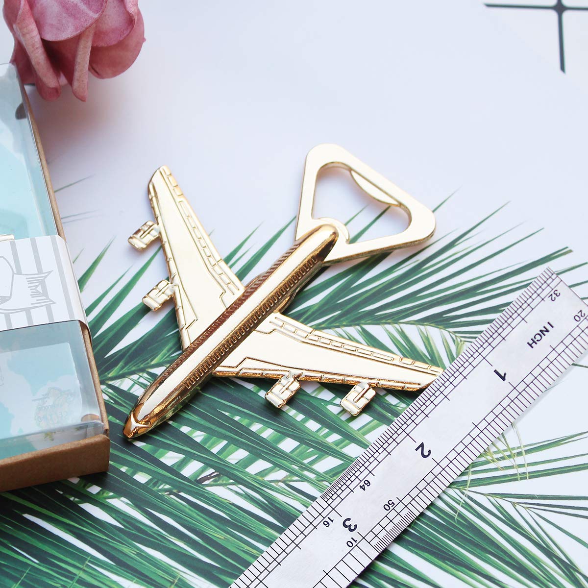 24 Stück Flugzeug-Flaschenöffner Hochzeit Party Favor für Gäste Let The Adventure Begin Antik Bierflaschenöffner für Hochzeit Souvenirs Geburtstag Brautdusche Jubiläum Dekoration Geschenk