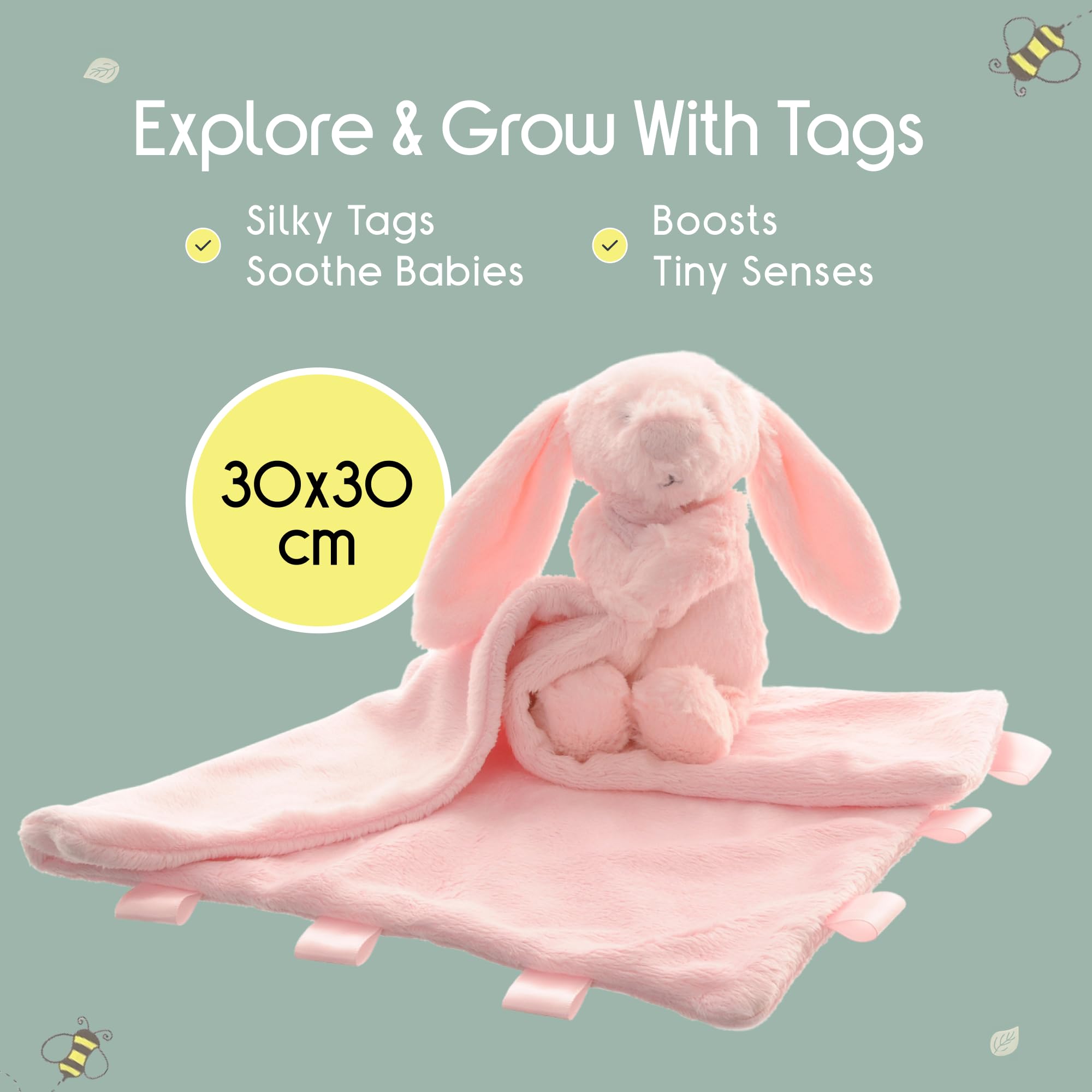 Baby - Edredones para bebés - Esenciales para recién nacidos - Lujosa suavidad lavable a máquina - Regalos para mamá nueva - Conejo