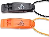 Safety Survival Whistle – Emergency Running Whistles with Lanyard (2 Pack) - Extra Loud - Perfect for Hiking, Boating, Camping, Hunting, Biking & More – U.S. Veteran Owned Company