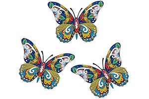 Scwhousi Metal Butterfly Mexican Pottery Outdoor Decor