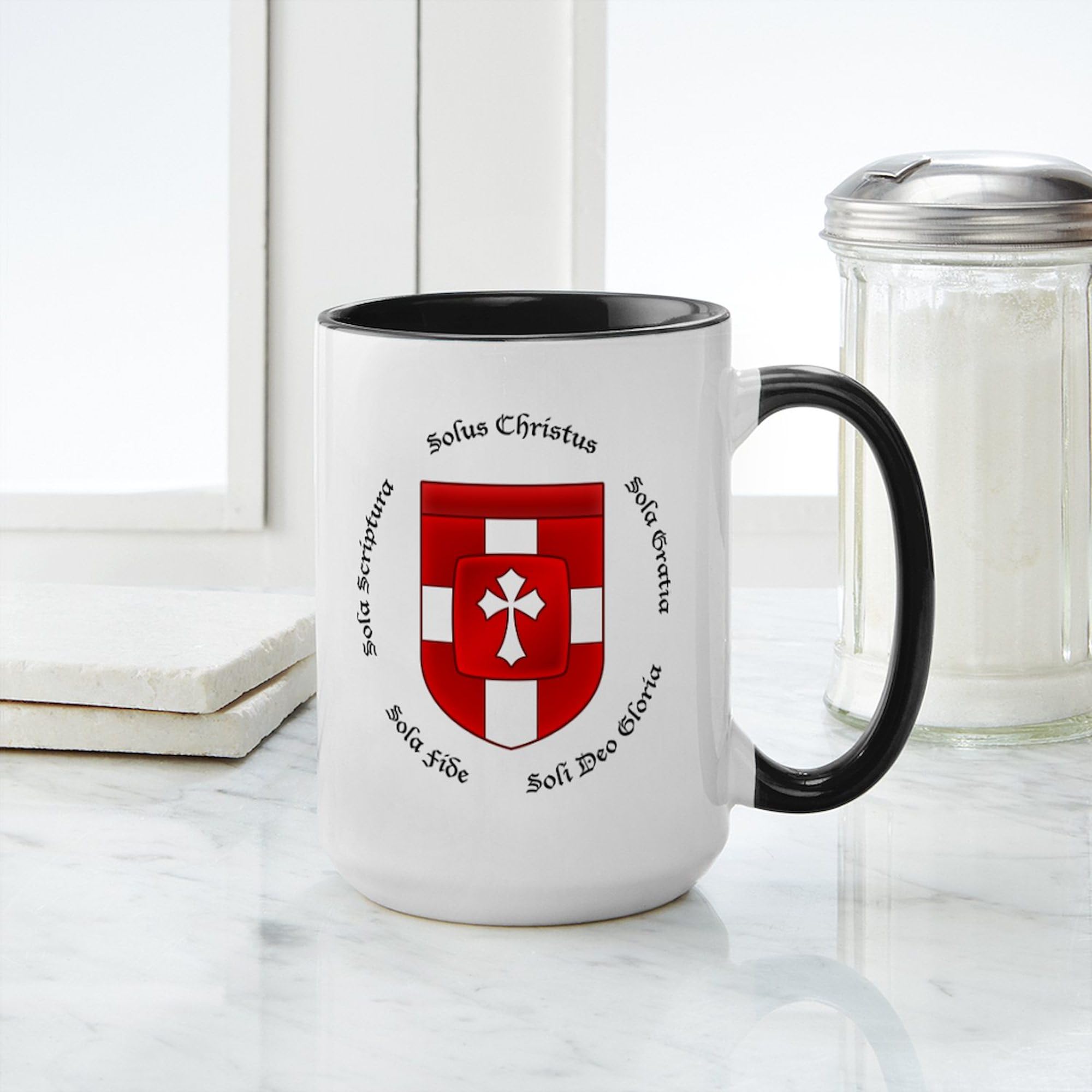 Amazon.com | CafePress Reformed Five Solas Large Coffee Mug 15 oz (444 ml) Ceramic  Coffee Mug: Coffee Cups & Mugs