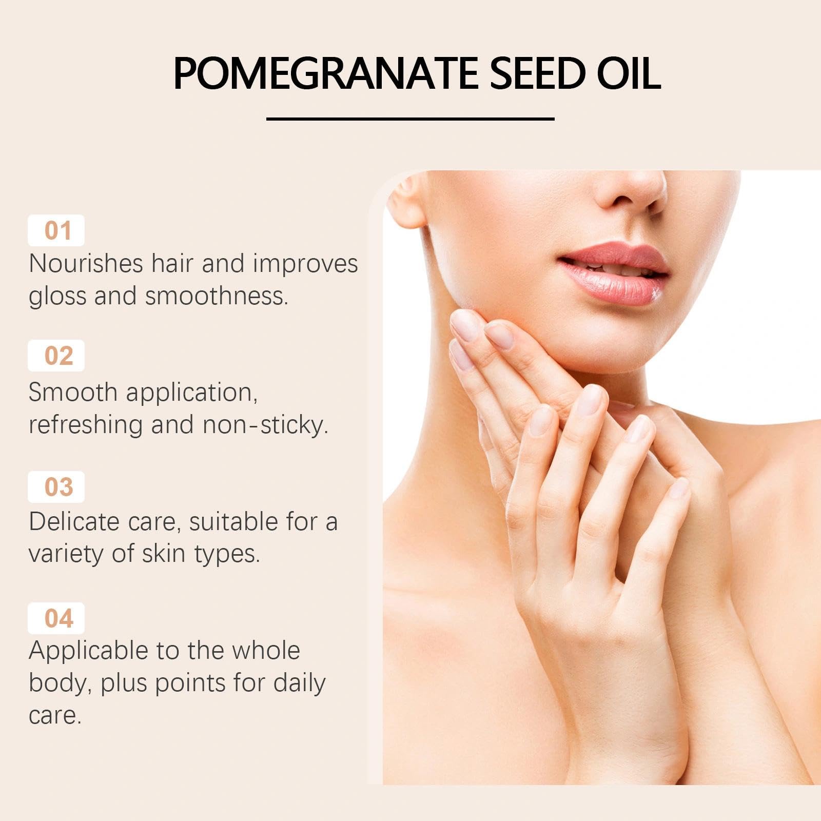 Pomegranate Seed Oil Pure Cold-Pressed for Skin & Body, Deep Hydrating & Moisturizing Essence - Image 2