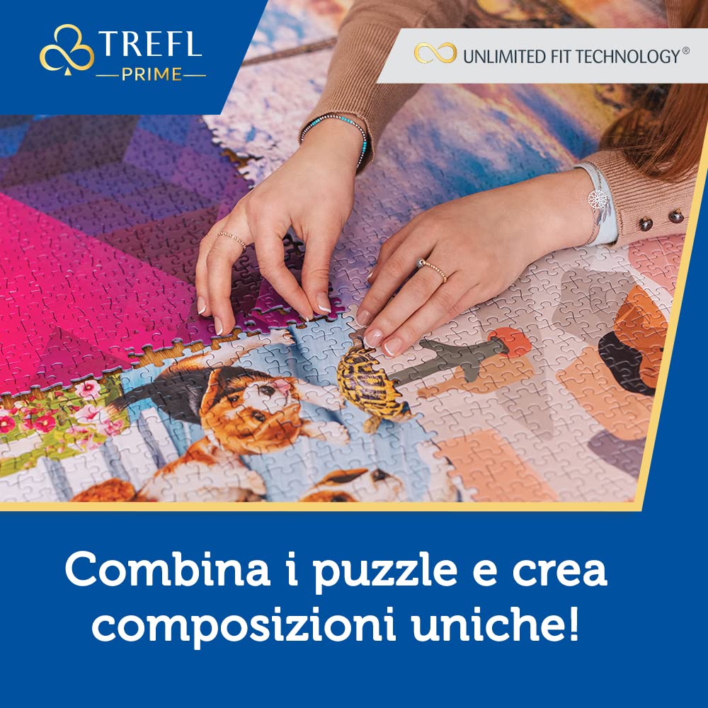 Trefl Prime Puzzle UFT Eye-Spy Sneaky Peakers: Parigi, Francia – 1000 Pezzi, Forme Irregolari, BIO, EKO, Per Adulti E Ragazzi 12+