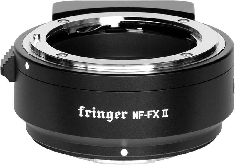 Fringer NF-FX II Adaptador de montura de lente Anillo electrónico de enfoque automático compatible con lentes Nikon D/G/E a cámara Fujifilm X-T5 X-Pro3 X-T30II X-T4 X-H2S X-S20 X-E4 Series, sellado contra la intemperie