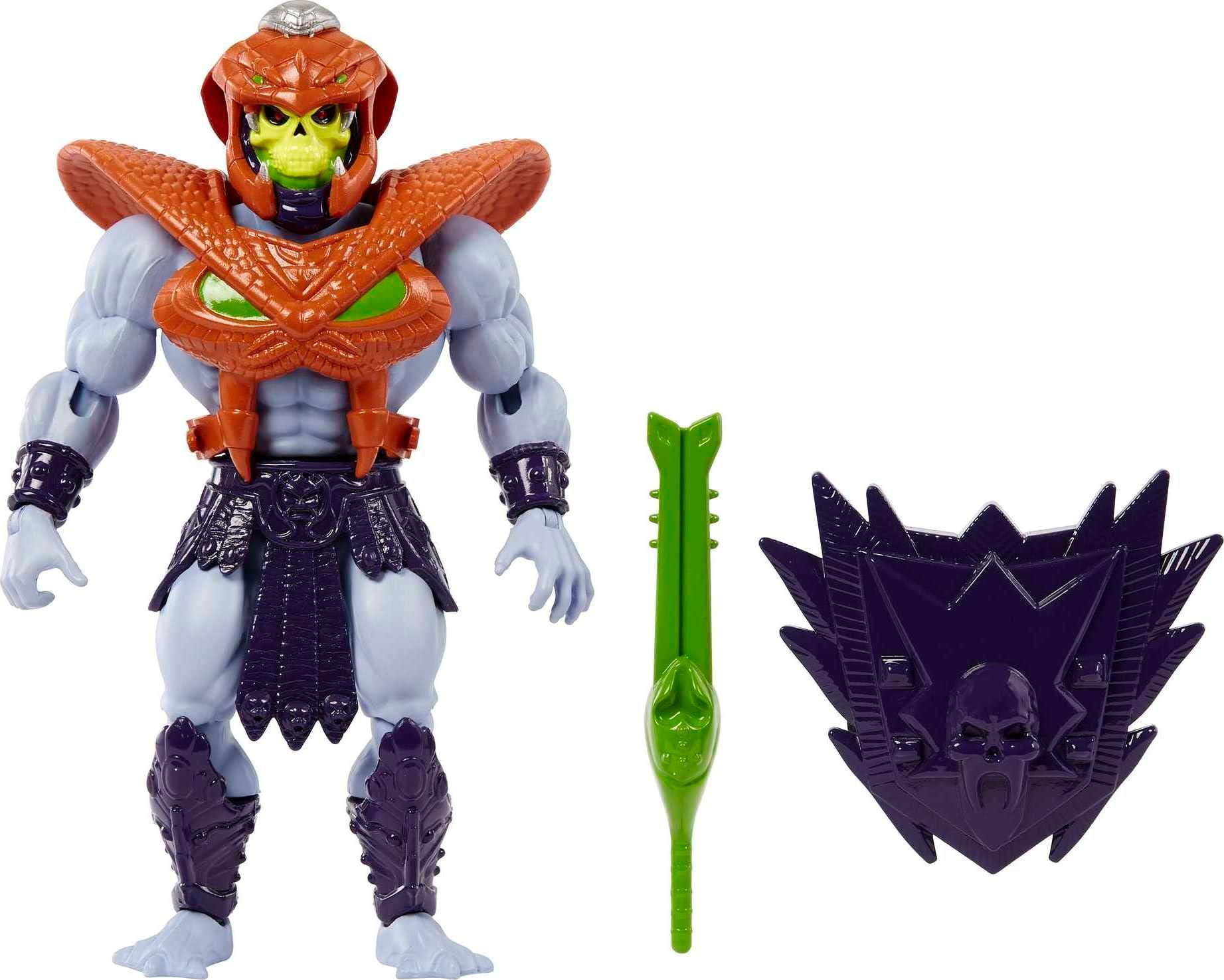 Origins Action Figure & Accessory, Rise of Snake Men Snake Armor Skeletor & Mini Comic Book, 5.5 inch