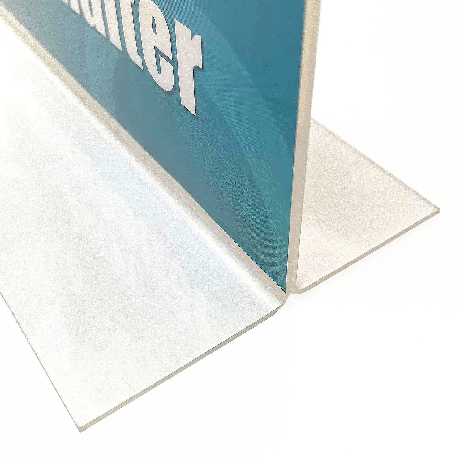 DisplayLager - 12'er Sparpack, Gerader Tischaufsteller/Thekenaufsteller aus Transparentes Acryl (A5)