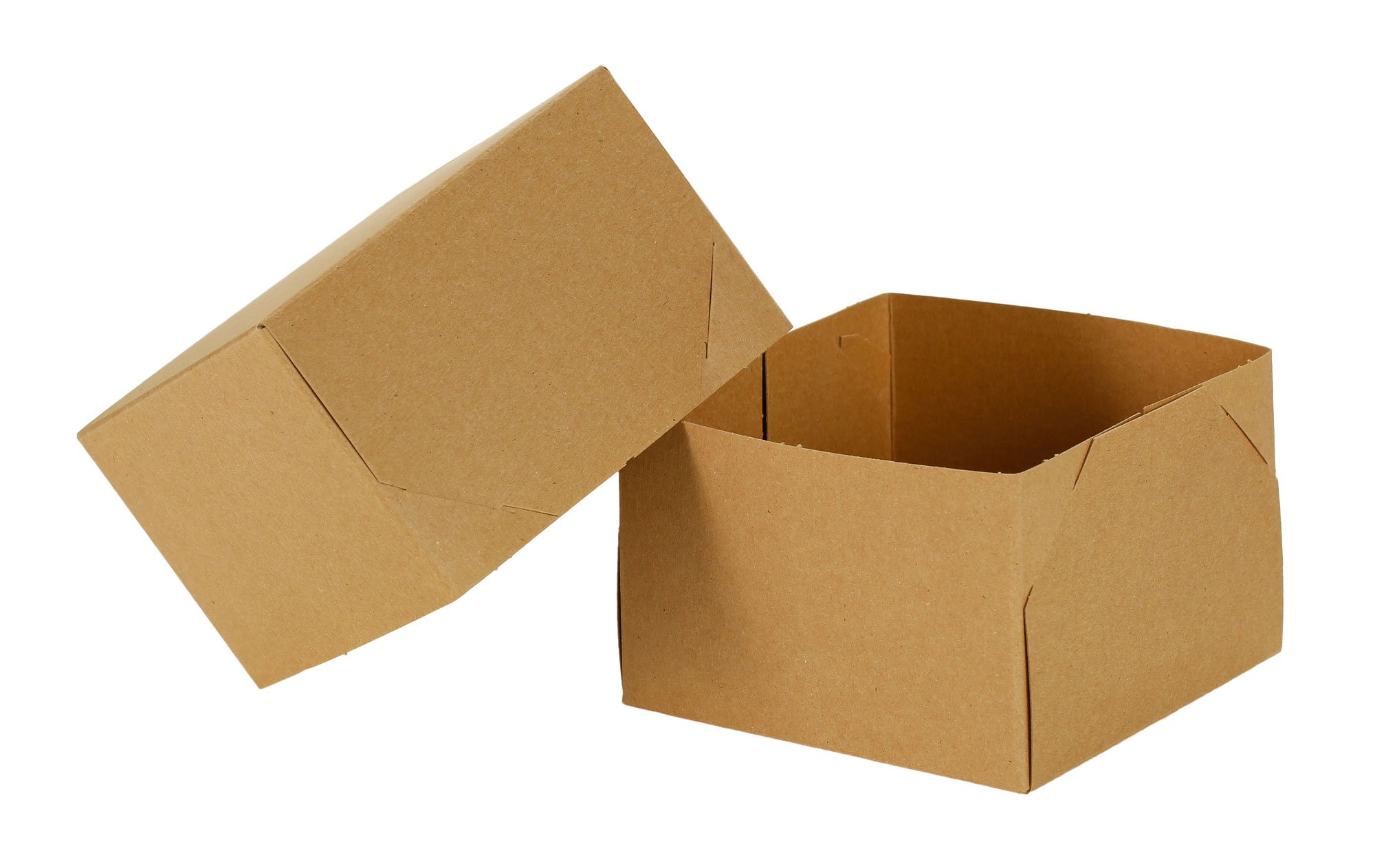 Premier RetailNatural Kraft 6-1/2" x 4" Gift Box - 2 Piece, 10 Count