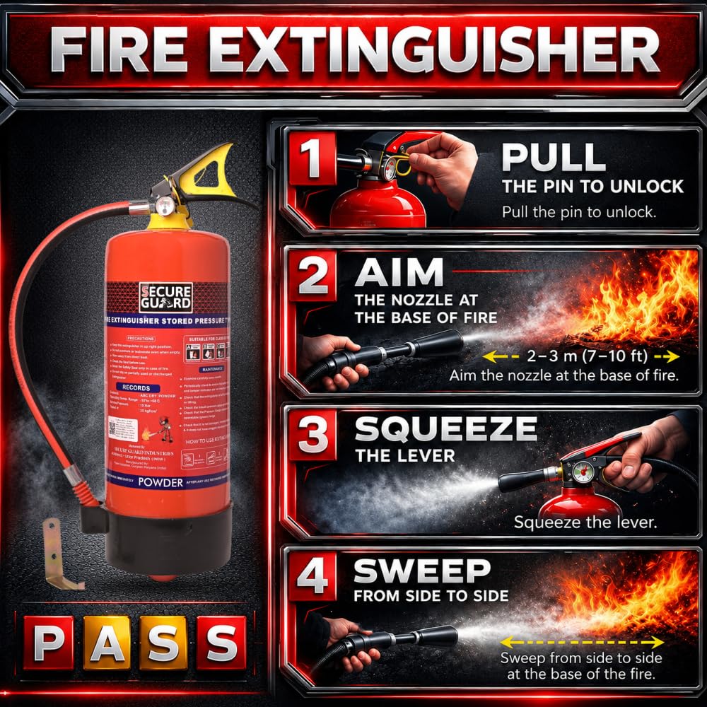 Secure Guard Fire Extinguisher - 6kg ABC Powder -3